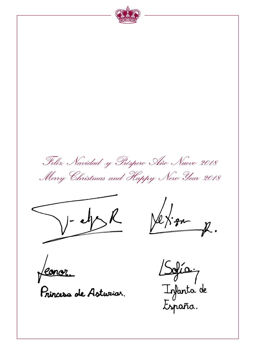 Felicitación Navideña de los Reyes 14 firma reyes