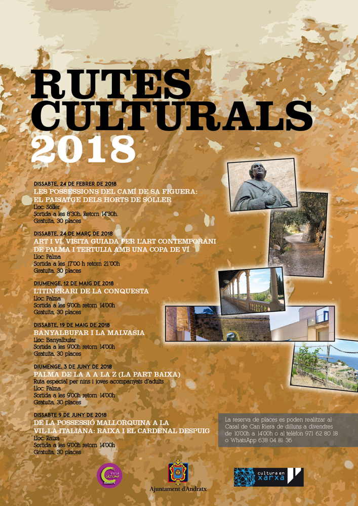 Andratx presenta el programa de rutas culturales 2018 8 Andratx cartell Rutes culturals A3