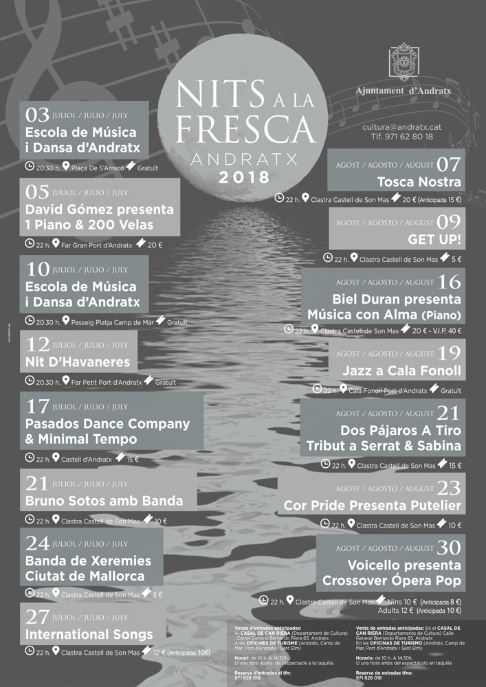Programación Nits a la Fresca 2018 7 Nit a la fresca 2