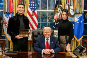 Cristiano Ronaldo con Trump 1