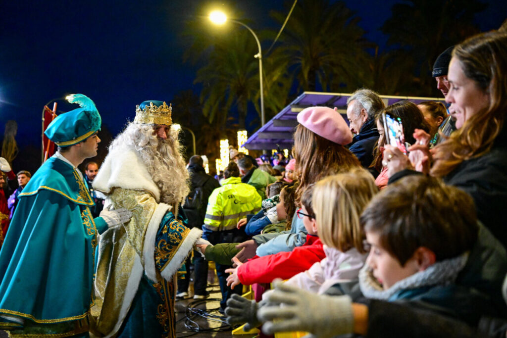 Carlos Moyá como rey Gaspar en la Cabalgata de Palma
