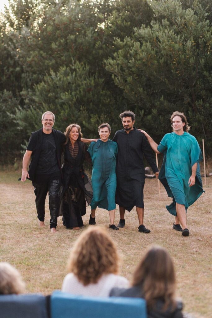 Ana Livni y Fernando Escude en una presentación artística en Las Musas