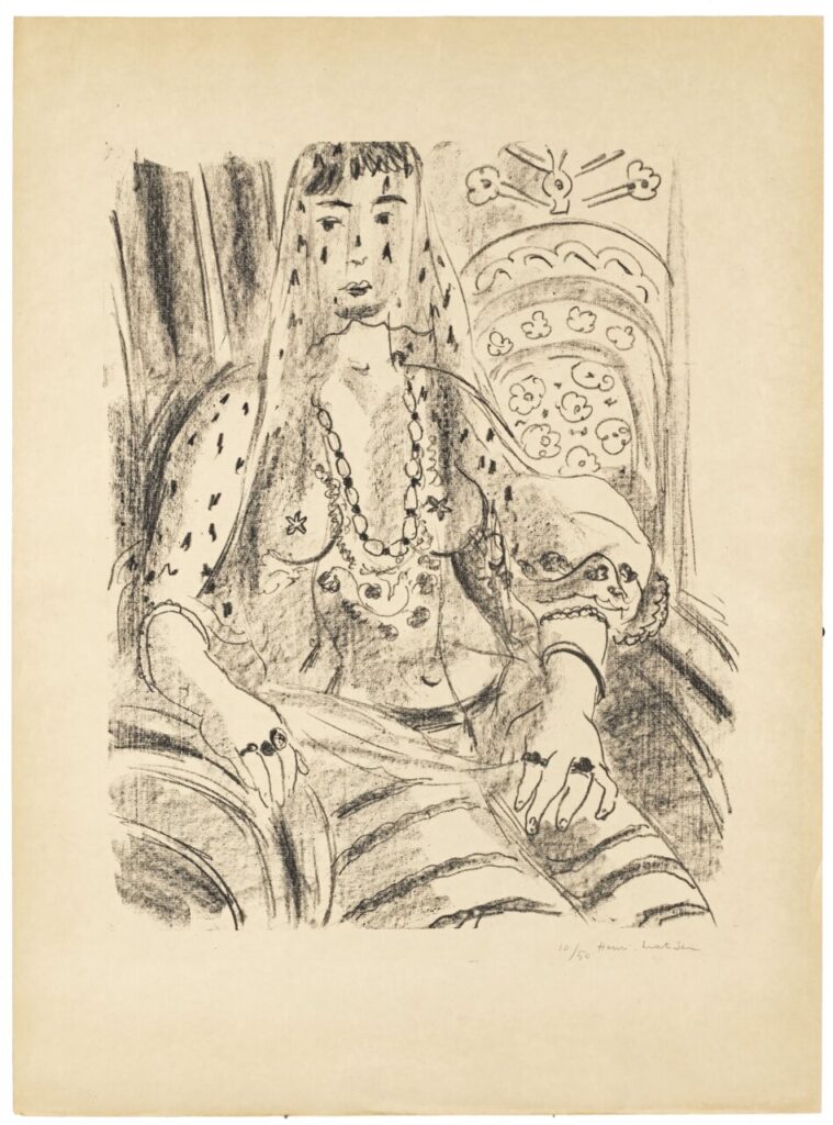 Ilustración de Henri Matisse con mujer en un sillón