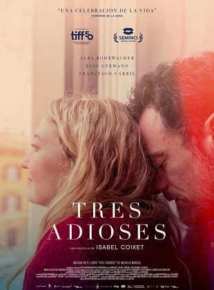 Cartel de la película Tres Adioses con los protagonistas