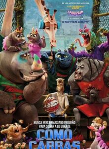 Cartel de la película Como Cabras con personajes animados divertidos