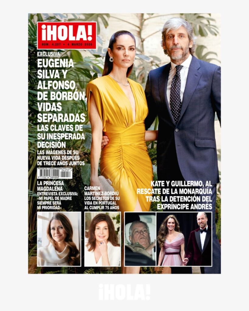 Portada de revista Hola con Eugenia Silva y Alfonso de Borbón