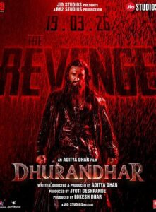 Cartel de la película Dhurandhar: The Revenge con un protagonista en acción
