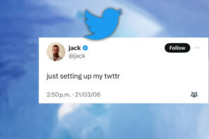 Captura del primer tuit publicado por Jack Dorsey en Twitter.