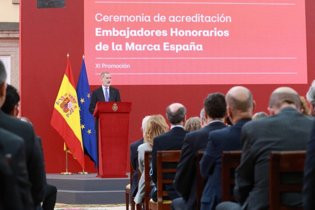 El Rey Felipe VI en la ceremonia de acreditación de embajadores honorarios de la Marca España