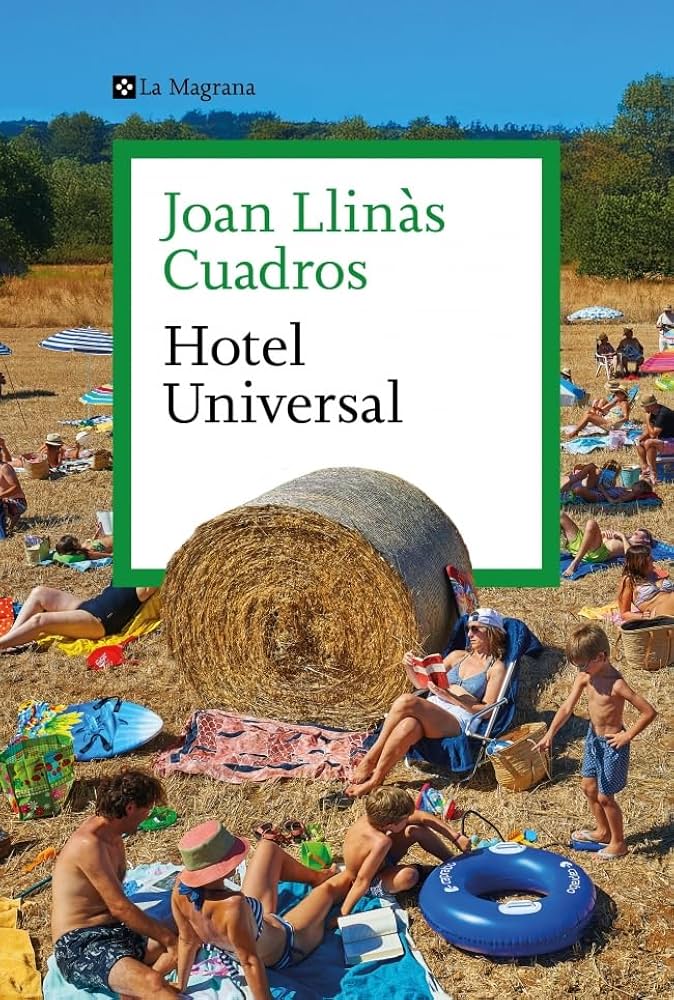 Portada del libro Hotel Universal de Joan Llinàs en un ambiente veraniego