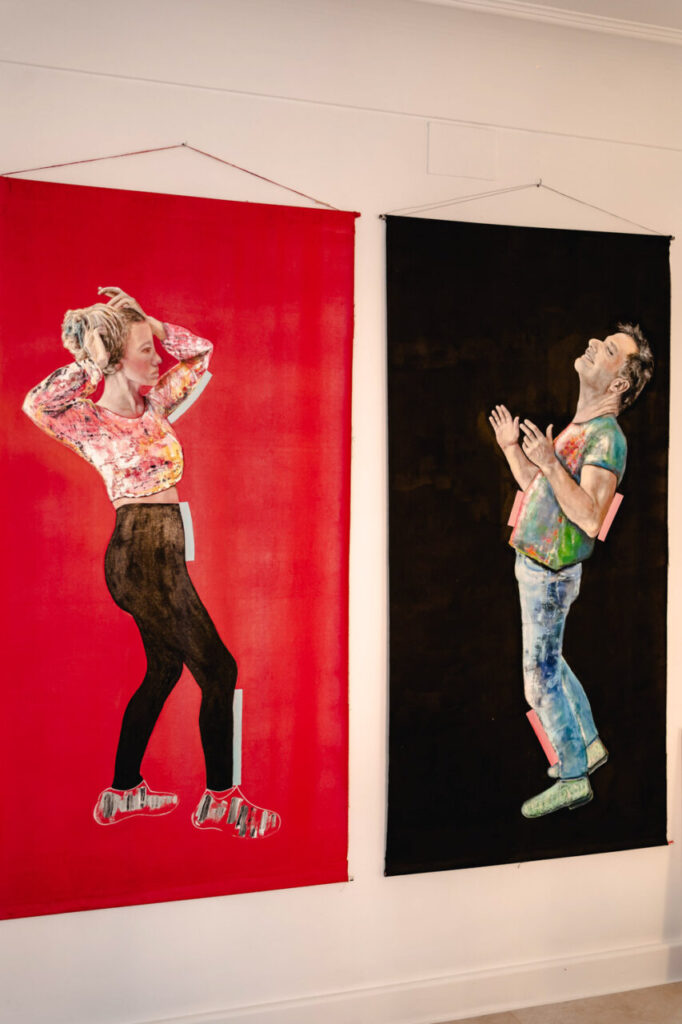 Pinturas de Rafel Bestard en La Bibi Gallery durante una cena privada