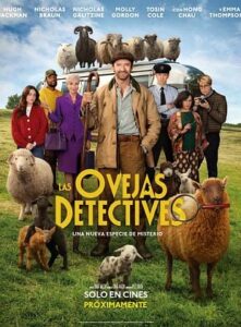 Cartel de la película Las ovejas detectives con actores y ovejas
