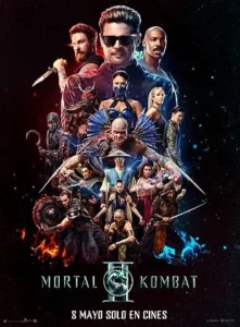 Póster de la película Mortal Kombat II con personajes icónicos