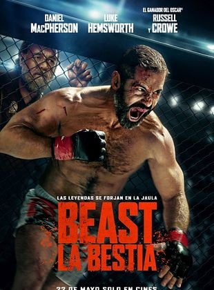 Póster de la película Beast: La Bestia con un luchador en acción