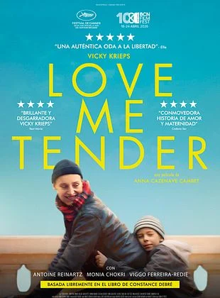 Póster de la película Love Me Tender con una pareja en un furgón.