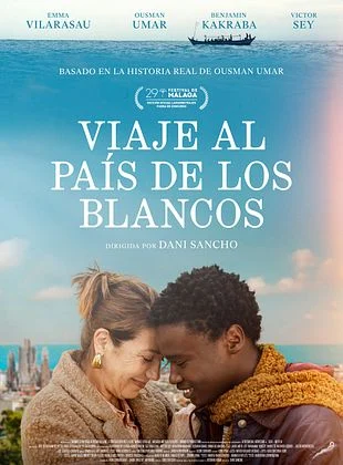 Póster de la película Viaje al País de los Blancos con dos personajes principales