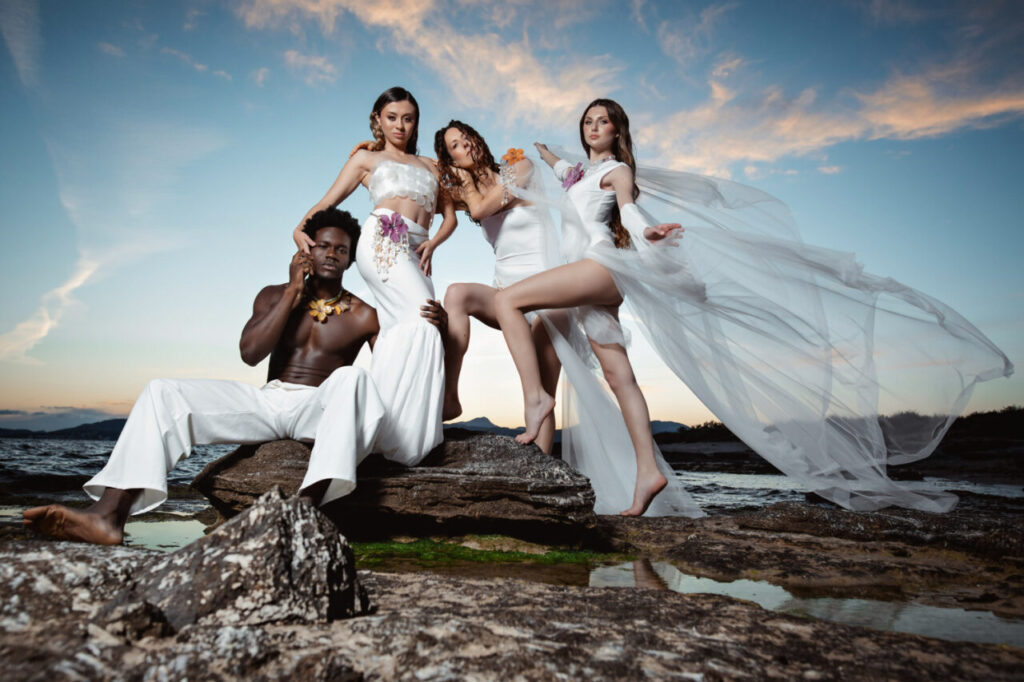 Modelos en una sesión de graduación de moda en Mallorca