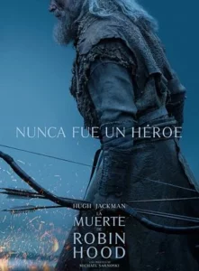 Póster de la película La muerte de Robin Hood con un personaje en la oscuridad