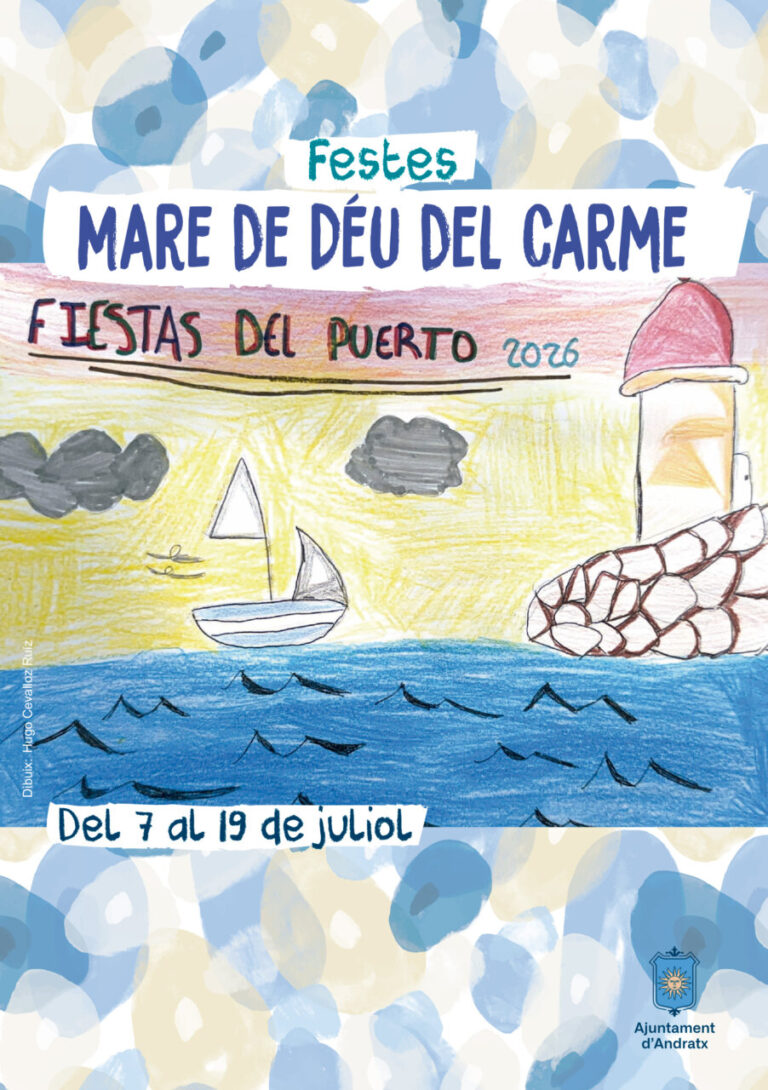Cartel de las fiestas del puerto Mare de Déu del Carme 2026