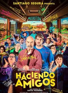 Cartel de la película Haciendo Amigos con personajes diversos y coloridos.