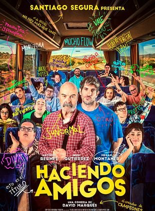 Cartel de la película Haciendo Amigos con personajes diversos y coloridos.